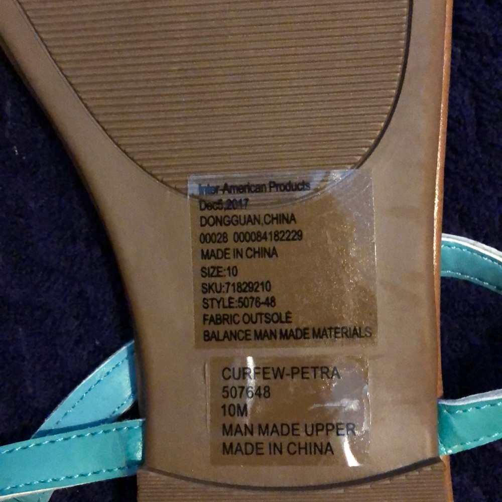 Turquoise sandals - Picture 3 of 3